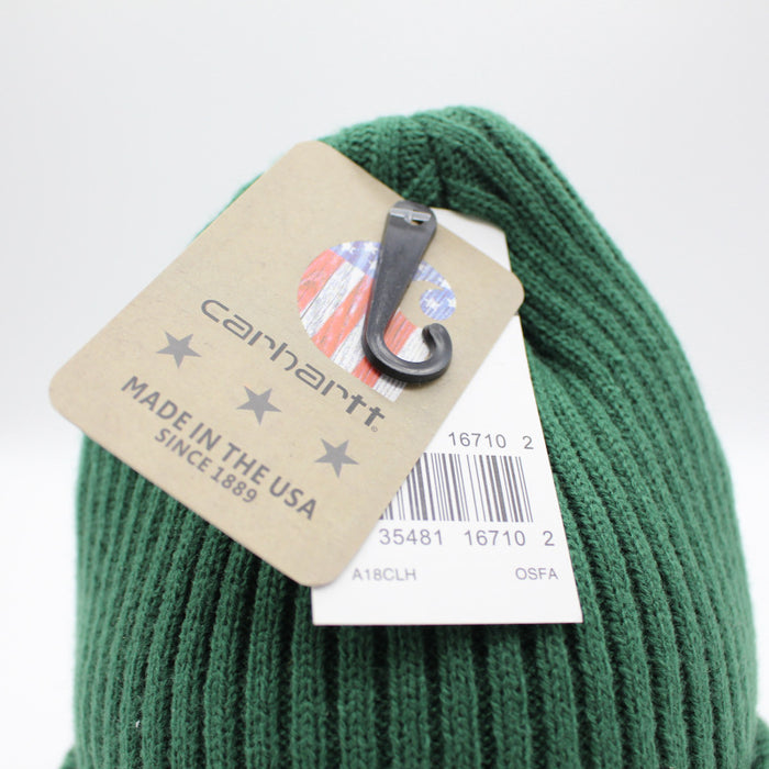 Wholesale Autumn and Winter Striped Leather Label Warm Wool Ear Hat JDC-FH-QingCL014