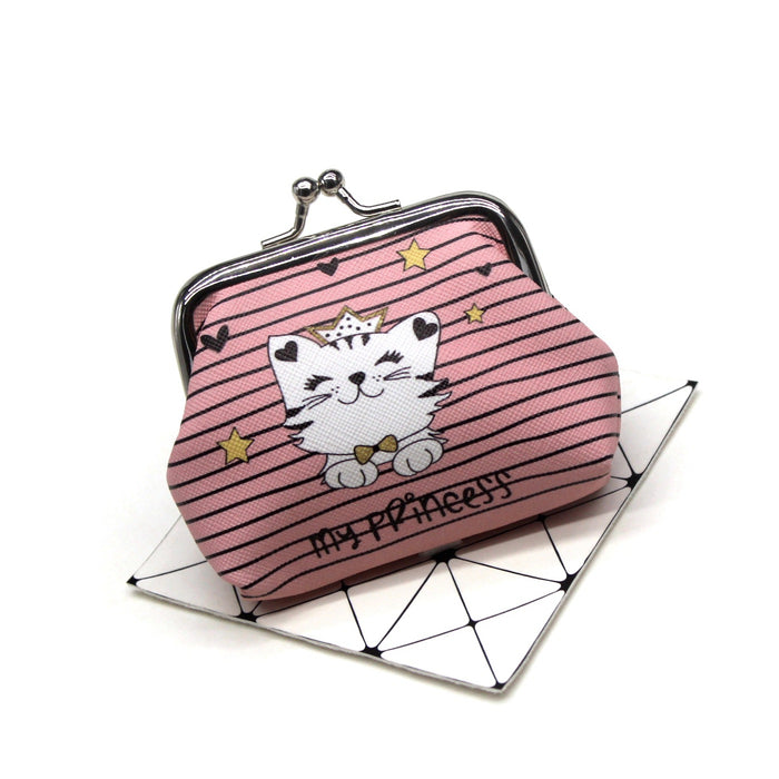 Wholesale Kitten Printed Coin Purse, Small Fresh Cartoon Wallet JDC-WT-QW004