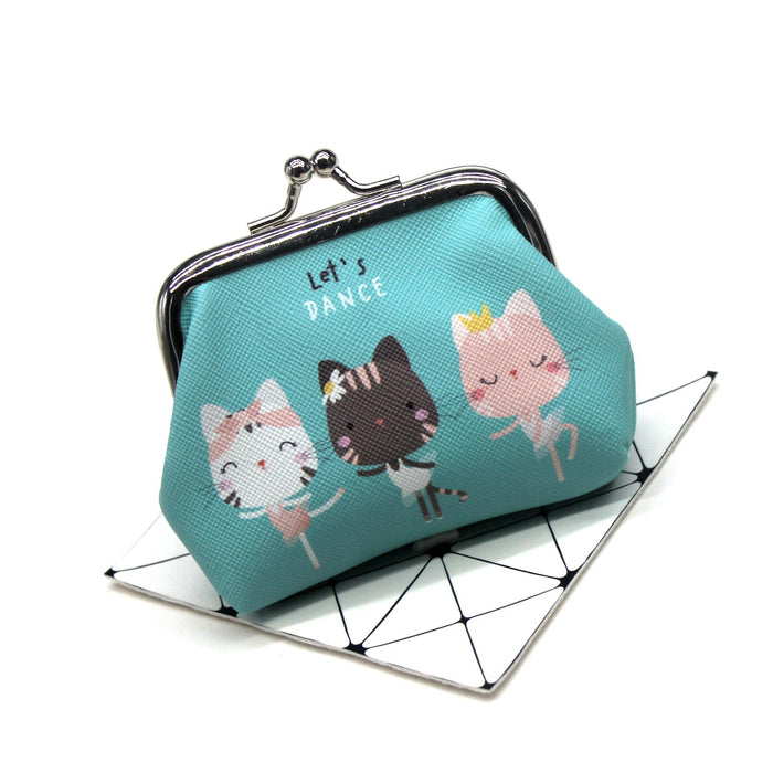 Wholesale Kitten Printed Coin Purse, Small Fresh Cartoon Wallet JDC-WT-QW004