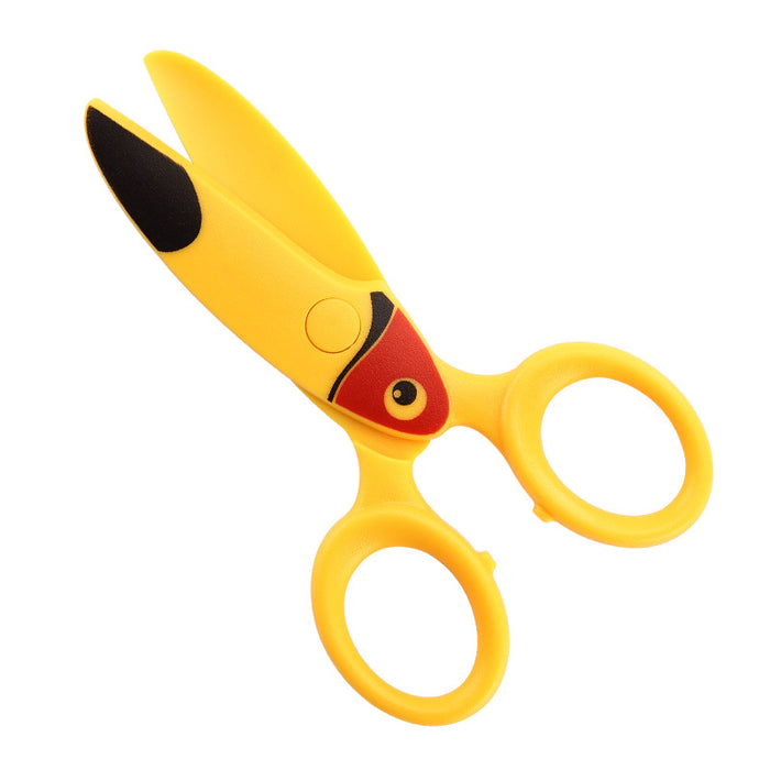 Wholesale Plastic scissors children' s safety handmade scissors cute cartoon home scissors