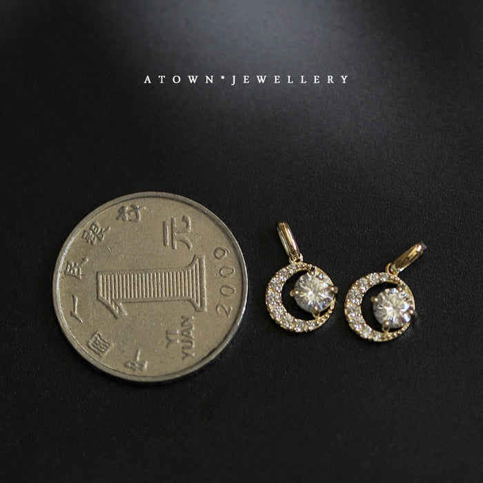 Wholesale Pendant 925 Sterling Silver Plated Necklace with Zirconium Diamond Clavicle Chain