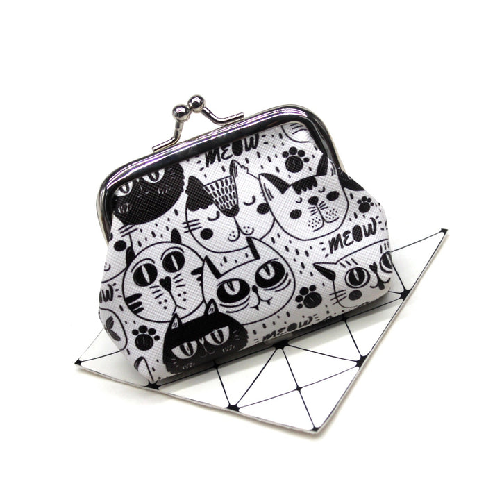 Wholesale Kitten Printed Coin Purse, Small Fresh Cartoon Wallet JDC-WT-QW004