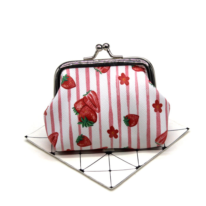 Wholesale Small Fresh Fruit Print Coin Purse Cute Student Small Wallet Ladies Coin Bag Children Hand-held Coin Bag JDC-WT-QW008