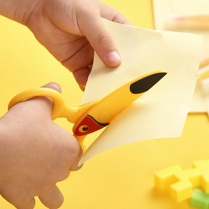 Wholesale Plastic scissors children' s safety handmade scissors cute cartoon home scissors
