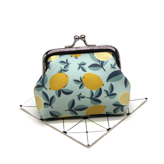 Wholesale Small Fresh Fruit Print Coin Purse Cute Student Small Wallet Ladies Coin Bag Children Hand-held Coin Bag JDC-WT-QW008