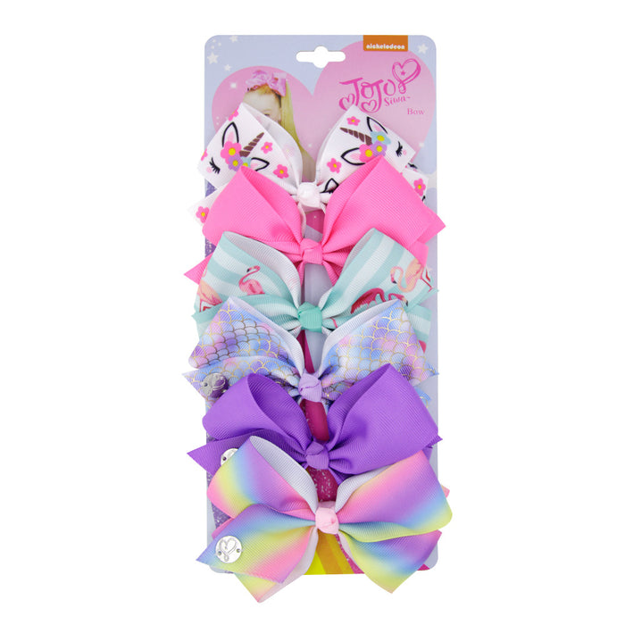 Wholesale Halloween Children's Swallowtail Bow Paper Card Cloth Hairpin JDC-HC-QiuN012