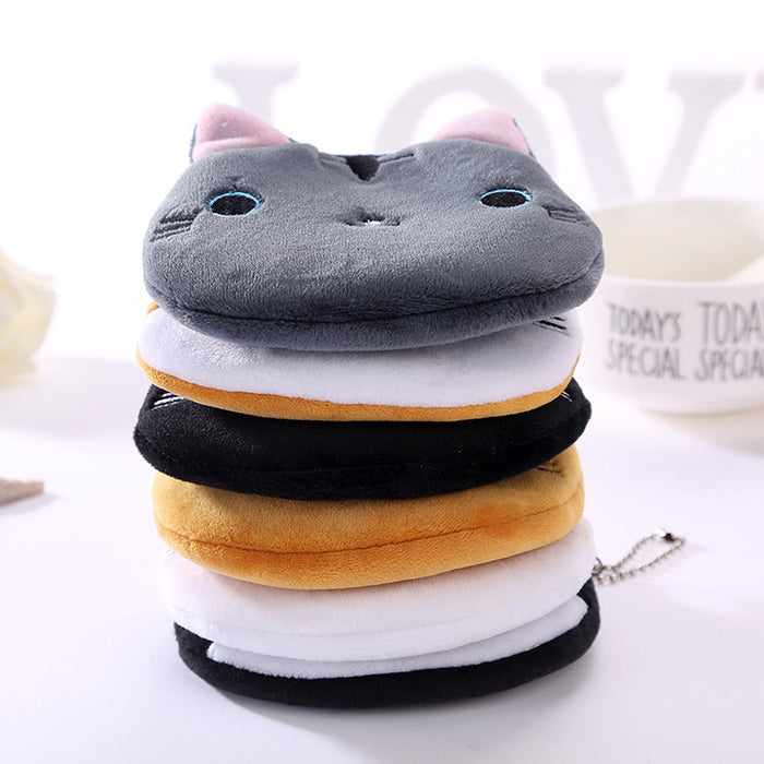 Wholesale Creative Cute Cartoon Japanese and Korean Students Ladies Zipper Mini Key Coin Storage Japanese Cute Cat Coin Purse JDC-WT-SM002