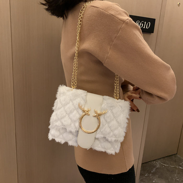 Wholesale Plush Chain Shoulder Bag JDC-SD-QiSheng007