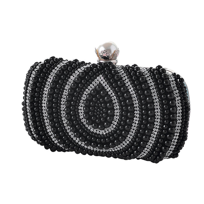 Wholesale Pearl Rhinestone Water Drop Pattern Pearl Bag Evening Bag JDC-HD-ShengTian003