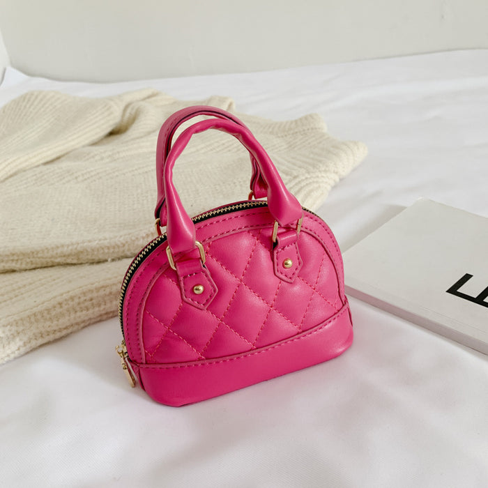 Wholesale Children' s Spring and Summer Shell Bag Rhombus Chain Catwalk Crossbody Bag Cute Mini Girl Shoulder Handheld Small Bag