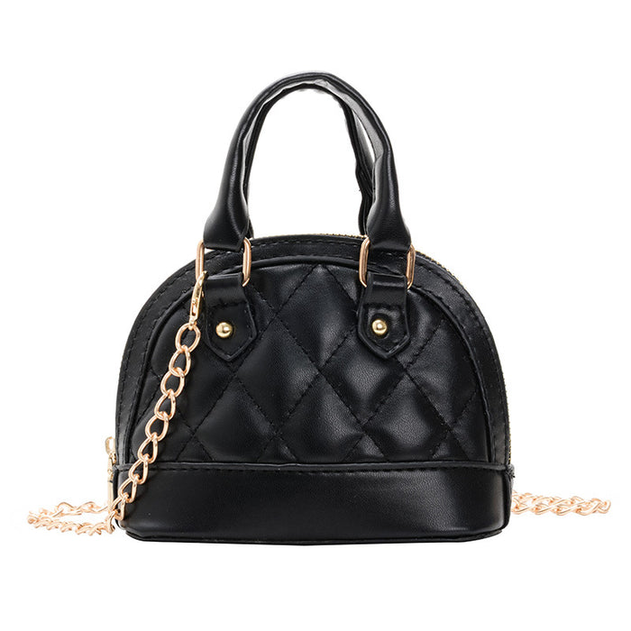 Wholesale Children' s Spring and Summer Shell Bag Rhombus Chain Catwalk Crossbody Bag Cute Mini Girl Shoulder Handheld Small Bag