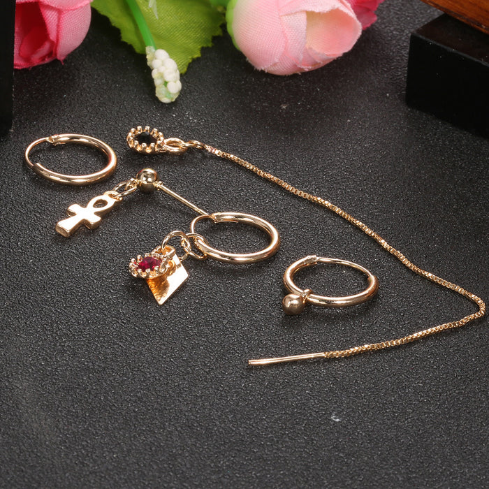 Wholesale Earrings 5-piece set with fashionable earrings and accessories