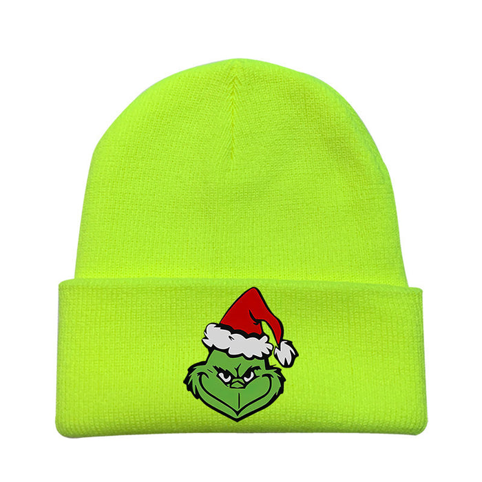 Wholesale Christmas Knitted Hat Green Hair Monster Wool Hat JDC-FH-JunC004