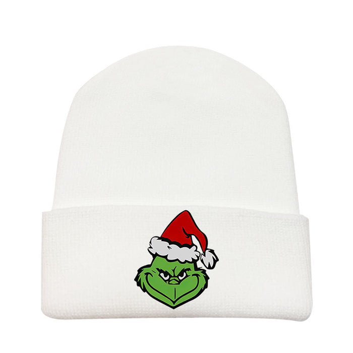 Wholesale Christmas Knitted Hat Green Hair Monster Wool Hat JDC-FH-JunC004