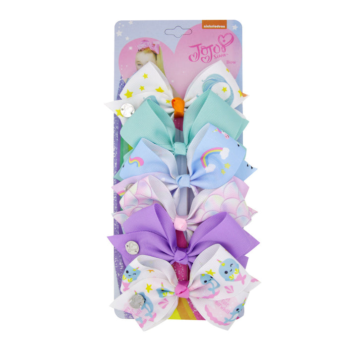 Wholesale Halloween Children's Swallowtail Bow Paper Card Cloth Hairpin JDC-HC-QiuN012