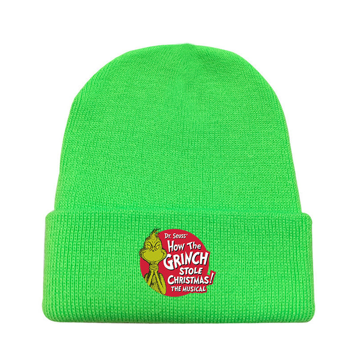 Wholesale Christmas Knitted Hat Green Hair Monster Wool Hat JDC-FH-JunC004