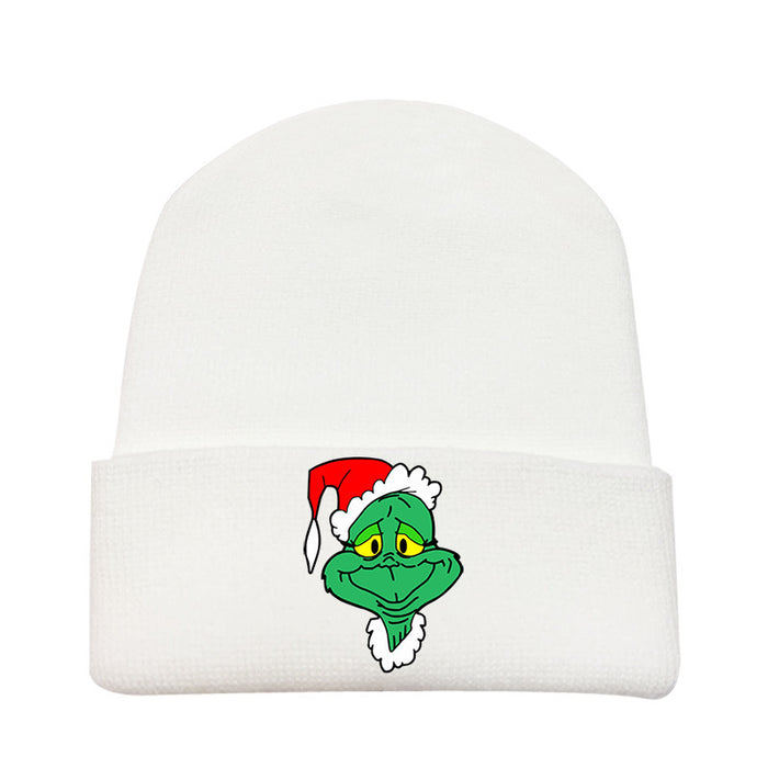 Wholesale Christmas Knitted Hat Green Hair Monster Wool Hat JDC-FH-JunC004