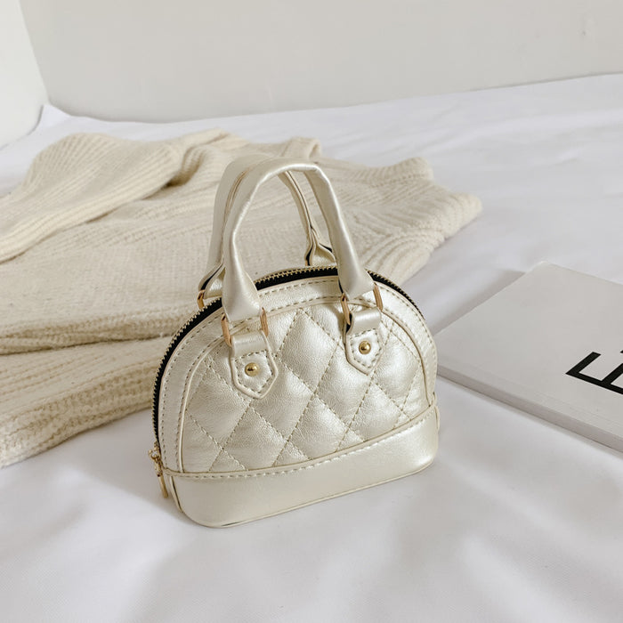 Wholesale Children' s Spring and Summer Shell Bag Rhombus Chain Catwalk Crossbody Bag Cute Mini Girl Shoulder Handheld Small Bag