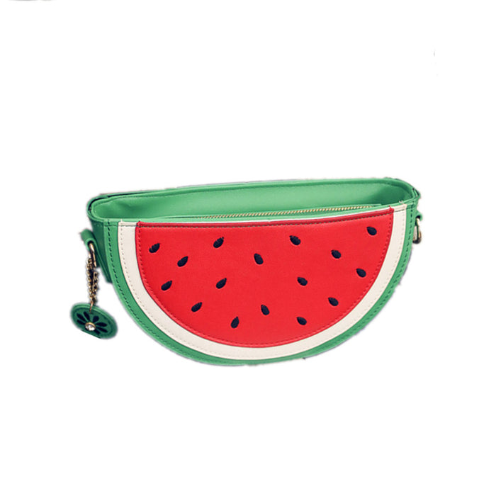 Wholesale Chic Watermelon-Shaped PU Crossbody Bag Small Oval Shoulder Bag for Resale