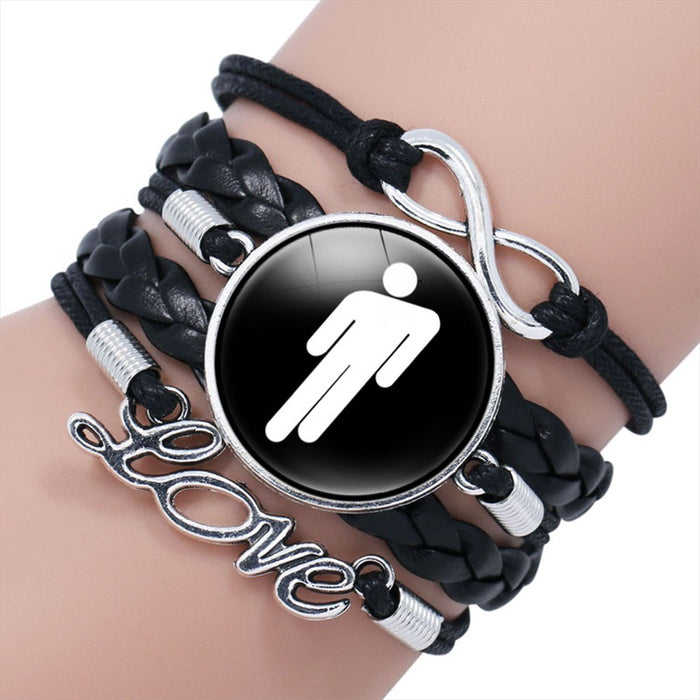 Wholesale Multi-layered braided bracelet featuring popular celebrities