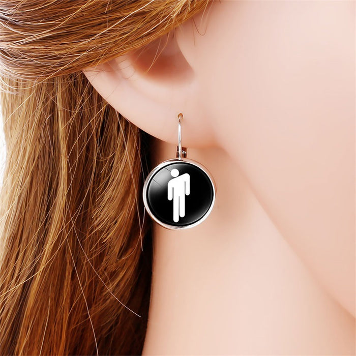 Wholesale Popular Celebrity Pattern Time Gemstone Earrings for Women