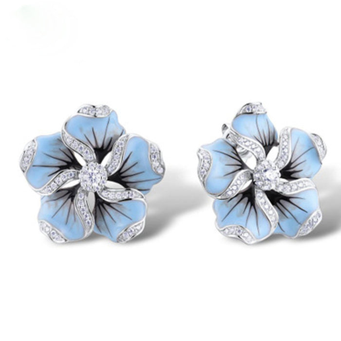 Wholesale Flower Leaf Alloy Earrings JDC-ES-WeiWan001