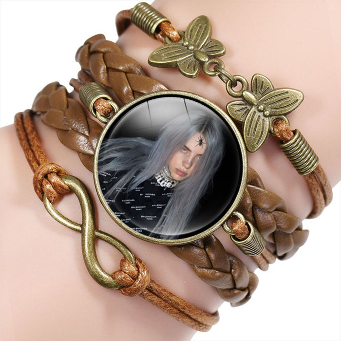 Wholesale Multi-layered braided bracelet featuring popular celebrities