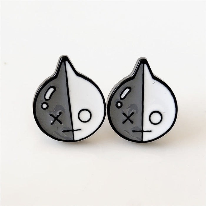 Wholesale Earring Alloy Cute Cartoon Bear Rabbit Robot (M) JDC-ES-SYM005