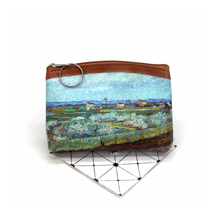 Wholesale Nostalgic Oil Painting Printed Coin Bag JDC-WT-QW012