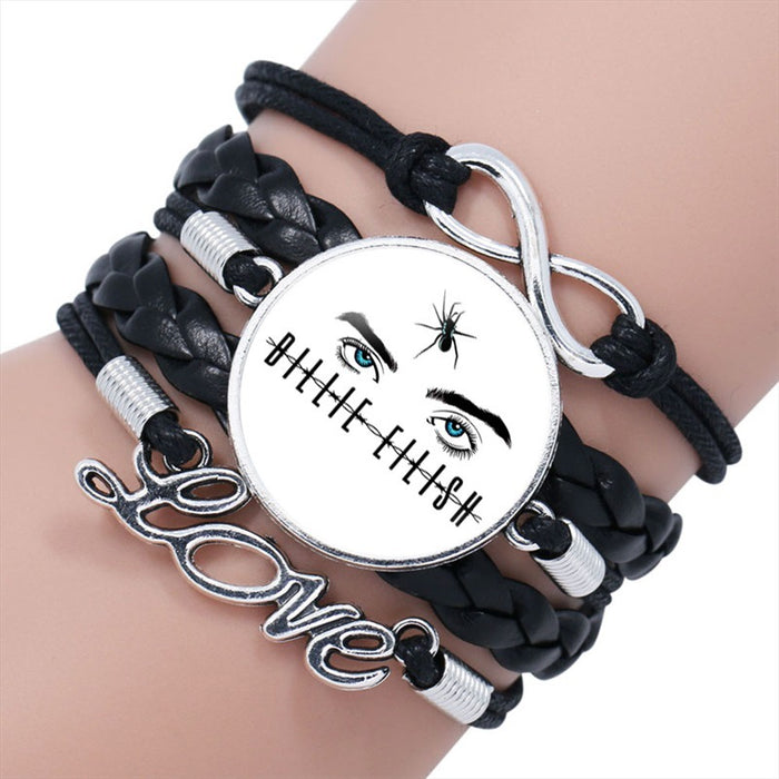 Wholesale Multi-layered braided bracelet featuring popular celebrities