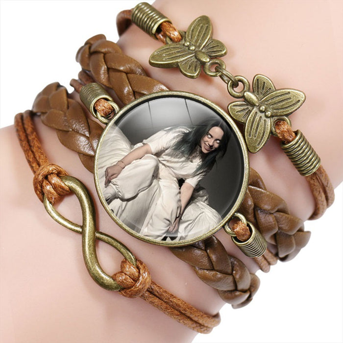 Wholesale Multi-layered braided bracelet featuring popular celebrities