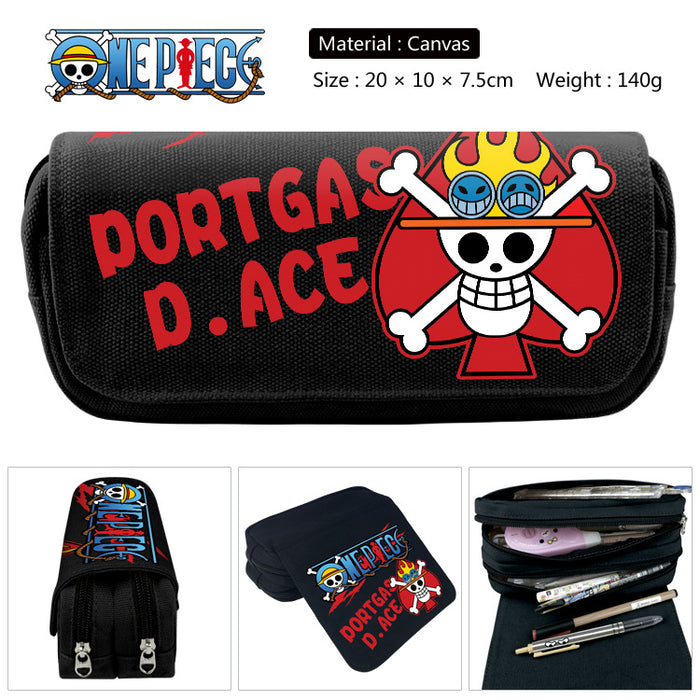 Wholesale Anime Canvas Pencil Case Multifunctional School Stationery Pouch For Students