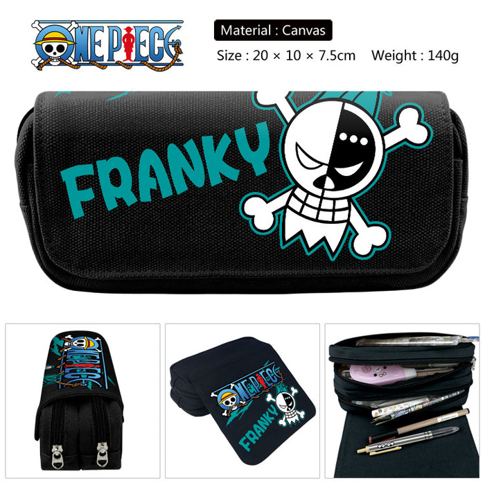 Wholesale Anime Canvas Pencil Case Multifunctional School Stationery Pouch For Students
