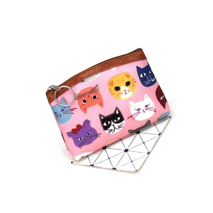 Wholesale Children's Wallet Cartoon Kitten Head Candy Color JDC-WT-QW015