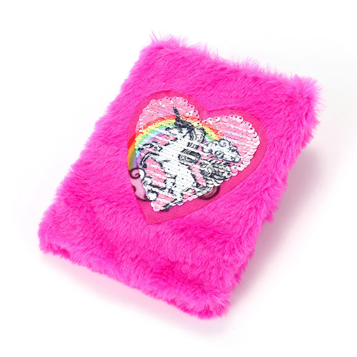 Wholesale Unicorn cartoon plush notebook