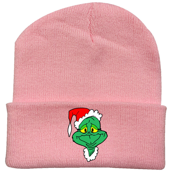 Wholesale Christmas Knitted Hat Green Hair Monster Wool Hat JDC-FH-JunC004