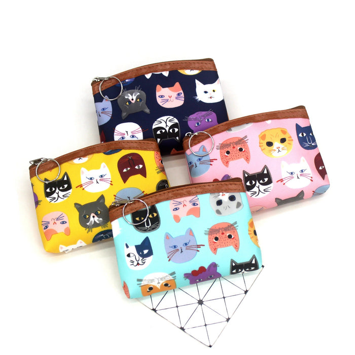 Wholesale Children's Wallet Cartoon Kitten Head Candy Color JDC-WT-QW015