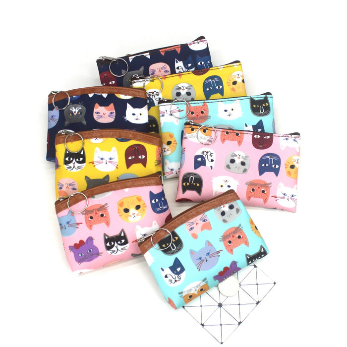 Wholesale Children's Wallet Cartoon Kitten Head Candy Color JDC-WT-QW015