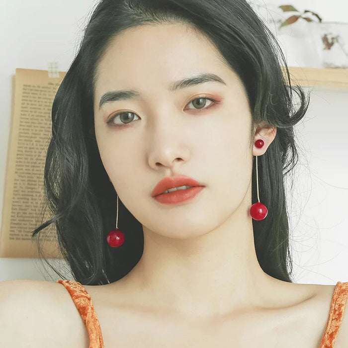 Wholesale S925 Silver Needle Size Pearl Long Earrings Tassel Earrings Ear Jewelry