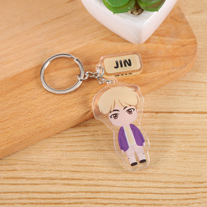 Wholesale Cartoon Double Layer Transparent Acrylic Keychain JDC-KC-YaQ001