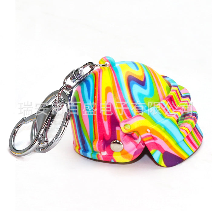 Wholesale Game Motorcycle Hat Helmet ABS Keychain JDC-KC-BaiS011