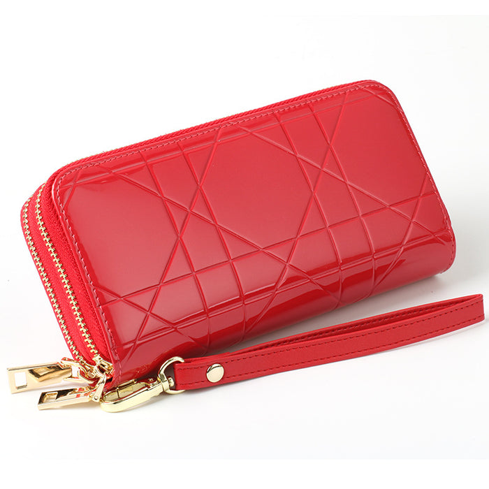 Wholesale Women's Wallet Long Bright Leather Crocodile Wallet Large Capacity Clutch Coin Purse