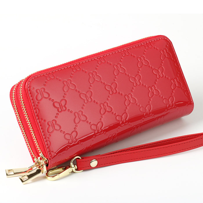 Wholesale Women's Wallet Long Bright Leather Crocodile Wallet Large Capacity Clutch Coin Purse