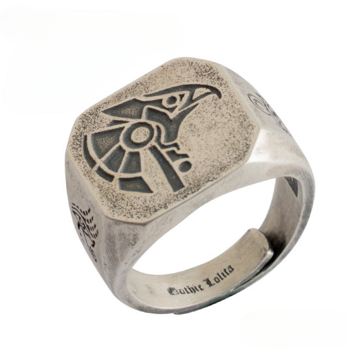 Wholesale Horus Eye Open Alloy Men's Ring JDC-RS-Yud027