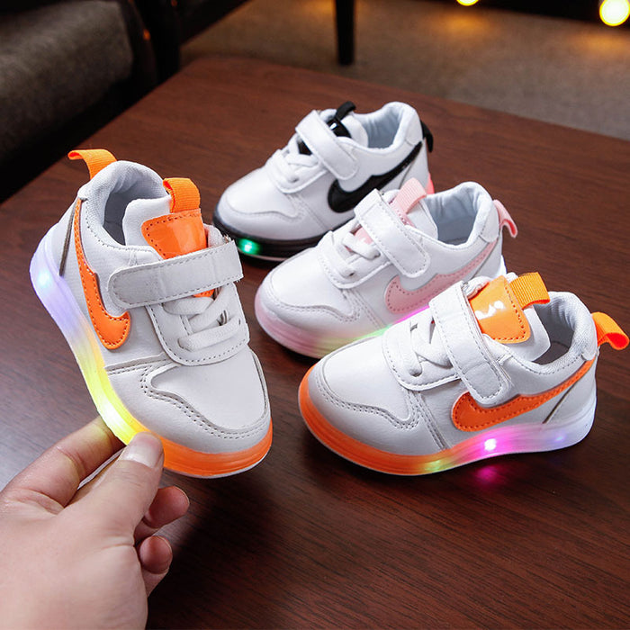 Wholesale of New Children's Luminous Shoes Men's and Women's Shoes Colorful Light Shoes Fluorescent Sparkling Girls' Lighting Shoes JDC-KS-GS008