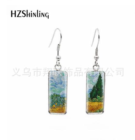 Wholesale Stainless Steel Starry Sky Earrings Cross-Border Jewelry Popular Earrings