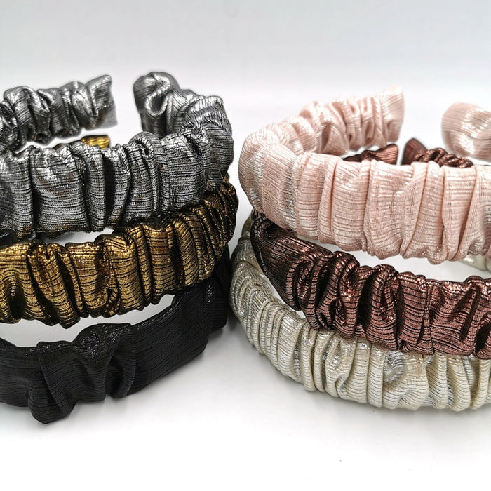 Wholesale Pleated Textured Fabric Headband JDC-HD-JinP001