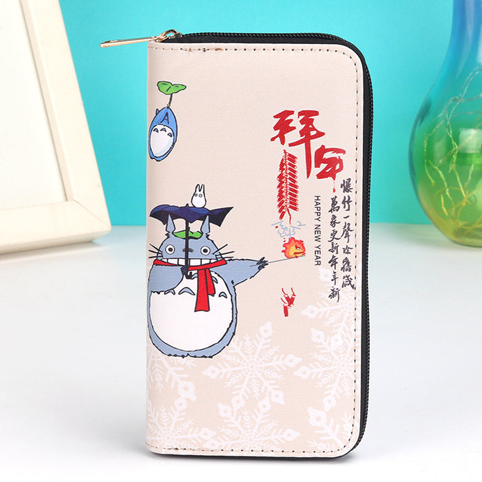 Wholesale cartoon novel multi-compartment capacity cartoon men's casual long zipper wallet