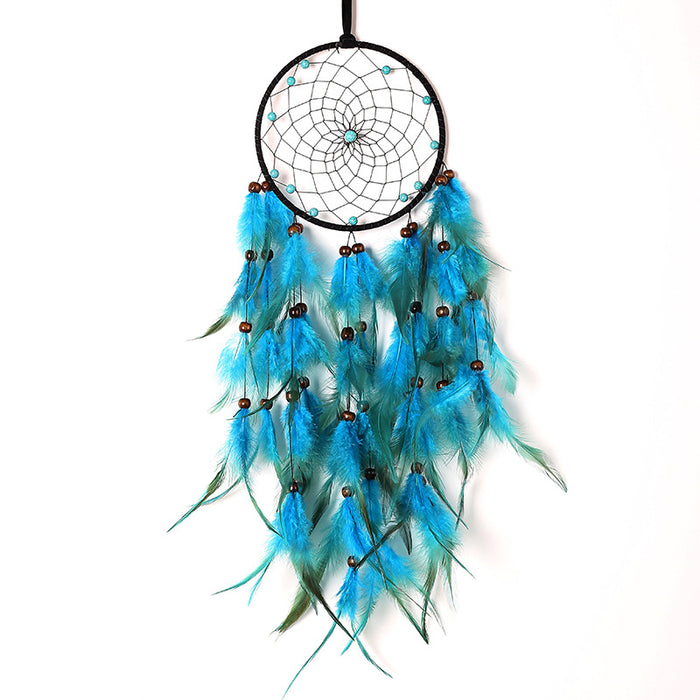 Wholesale Dreamcatcher with Lights Handwoven Feather Car Hanging Ornament