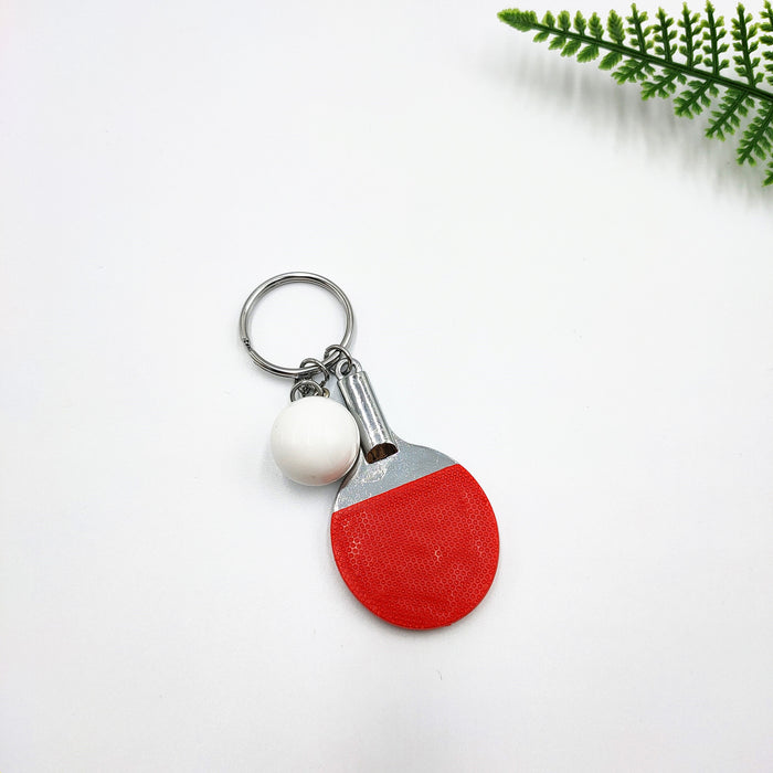 Wholesale Table tennis racket keychain pendant, table tennis fan souvenir